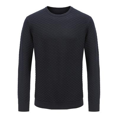 China Fashion Custom Casual Sweater Crewneck &Wool Anti-wrinkle Logo Cotton Long Sleeve Men's Sweater for sale