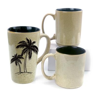 China Viable High Quality 16oz Color Glazed Ceramic Stoneware Hand Painted Coffee Mug Custom Made for sale