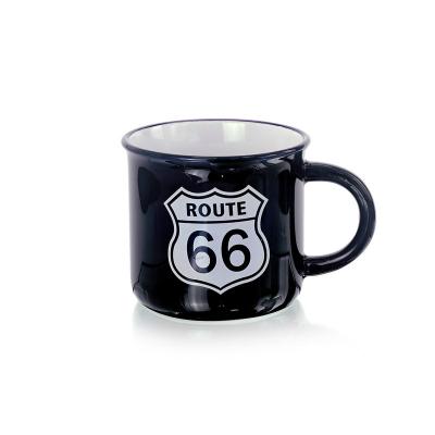 China Sustainable High Quality Ceramic Enamel Coffee Mug Cup Coffee Mugs Camping Mug for sale