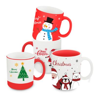 China Sustainable Supermarket A Grade 11oz Christmas Wholesale Mug Promotion Ceramic Mug With Custom Design for sale