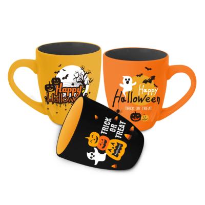 China Factory Wholesale Viable Large Belly Shape Ceramic Halloween Belly Coffee Mug With Custom Design for sale