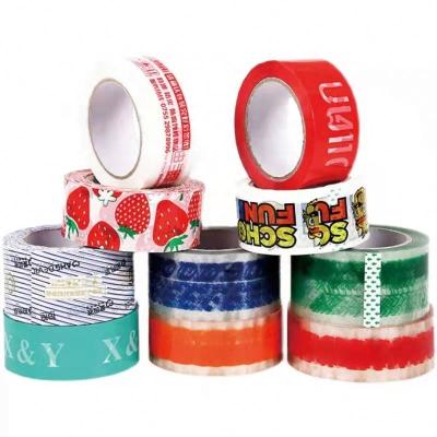 China Custom Logo Printed Bopp Packing Tape Waterproof Strong Adhesive Printed Tape for sale