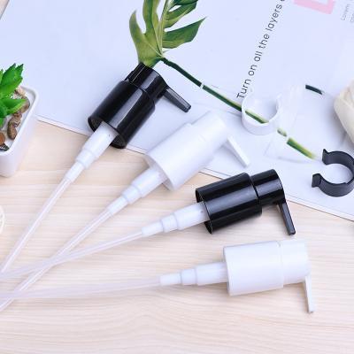 China Non Spill Quick Delivery 24/410 White Black Luxury Long Nozzle Plastic Cream Lotion Pump for sale