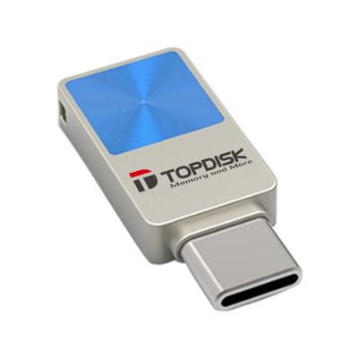 China Type C Type-C USB 3.1 Metal Flash Drive TOPDISK 2021 MC06 Mini Metal USB Flash Drive For Phone Computer for sale