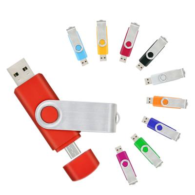 China UDF907 Plastic Micro USB 2.0 Micro-B Swivel 3.0 Custom Logo OTG for Smart Phone and Laptop Pendrive OTG USB Flash Drive for sale