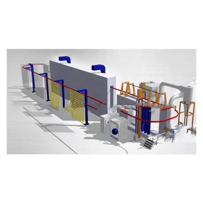 Cina Linea di rivestimento per trasportatori aerei su misura Linea di finitura Rivestimento in polvere 1Ph in vendita