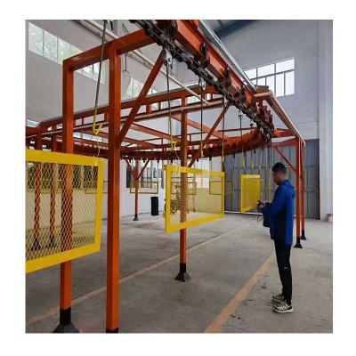 China Personalized Overhead Conveyor Paint Line Automated Powder Coating Line For Lightweight Items for sale