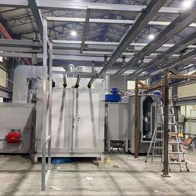 China Floor Rail Coating Line Omvattende processtroom voor grote werkstukken Te koop