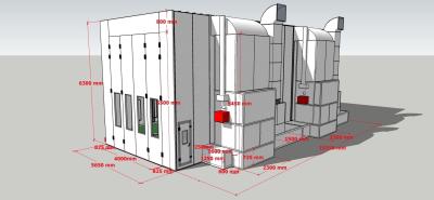 China Robust Exterior Dimensions Of Our Spray Booth For Heavy-Duty for sale