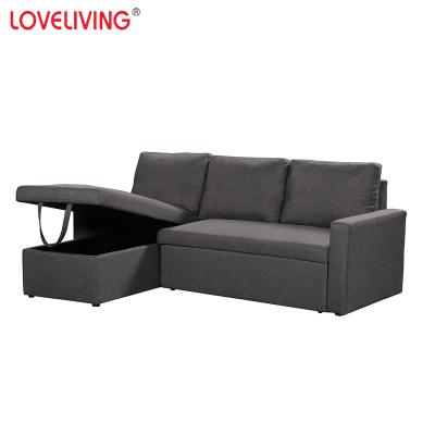 China High Quality Modern Design Convertible Home Corner Sofa With Storage for sale