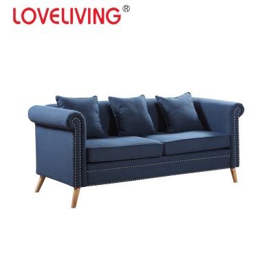 China Best Selling Italian Sofa Chesterfield Sofa Chesterfield SOFA Living Room Modern Furniture Living Room Furniture, Three Seat Wooden Legs for sale