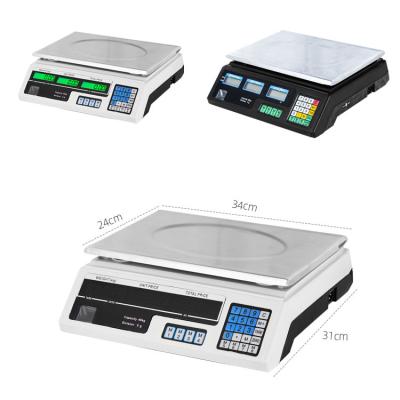 China With tray 15kg 30kg 60kg acs series electronic price balance market calculating electric scale with high accurate for sale