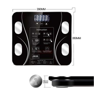 China With 2022 Electronic Smart Scale Weight Scale Bathroom Scale LED Digital Digital Body Fat Household Weighing Balance Connect Composition Scale for sale