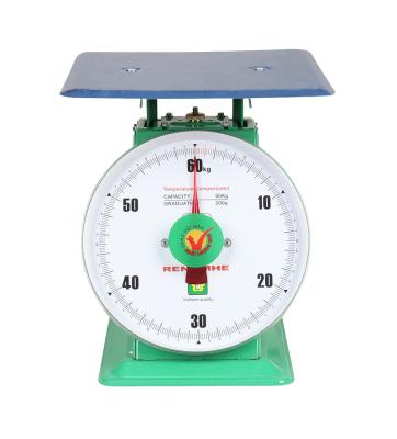 China With Scale Tray RENKMHE Factory Sale 100kg Household Mechanical Balance Weighing Spring Scale With Two Units RENHEHQ for sale