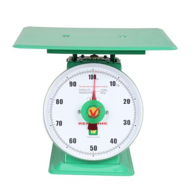 China CARBON STEEL 100KGS Commercial Mechanical Dial Spring Scale Kitchen Supplies Scale Platform for sale