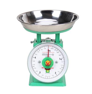 China Kitchen Food Weighing Household 5KG Nutritional Plastic Spring Scale Household High Quality Traditional Mechanical Food Scale With Platform for sale