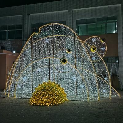 China Firm or Glitter Holiday Huge Outdoor Decoration 3D Lit Christmas Patterns for sale