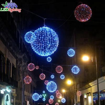 China New Design 3D LED Static Or Glitter Large Decorative Pattern Light Outdoor Christmas Balls Lights for sale