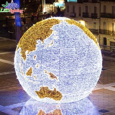 China Static Or Flicker Super Quality Commercial Christmas Pattern Light 3D LED Outdoor Huge Ball Light for sale