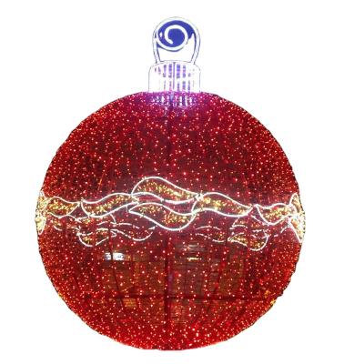 China Outdoor Led Christmas Sphere Ball Outdoor Static Or Glitter Large Waterproof Xmas Light Hanging Light Balls for sale