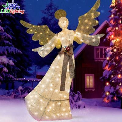 China Steady or Twinkle Led Pattern Light Outdoor Christmas Angels 3d Lighted Pattern Angel for sale