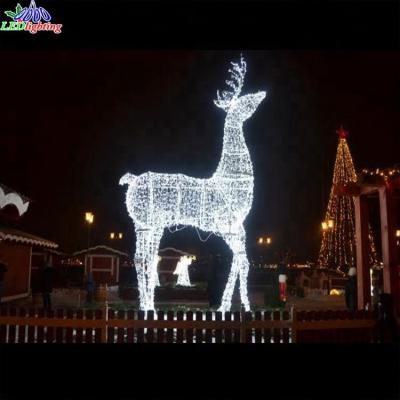 China Christmas Decor Commercial Lights Decorations Reindeer Outdoor Use OBBO Lighted Moose for sale