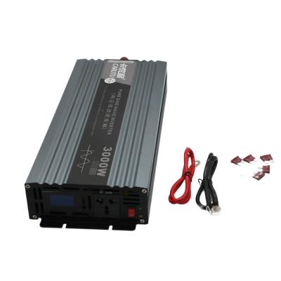 China Hot sale 3000w portable solar inverter 24vdc input pure sine wave power inverter 12v 220v 3000watt pure sine wave with 410*165*70 display for sale