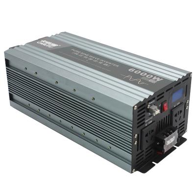 China Pure Sine Wave 48V Power 12V 24V 220V 24 V AC Invert High DC Sinewave Off Grid 110V Inverter 6000W 360*165*140 for sale