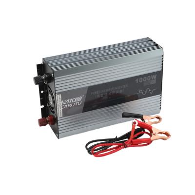 China Promotional high quality home solar power system 12vdc soft start voltage 220vac 1000 watt 12v 220v 1000w inverter pure sine wave with display for sale