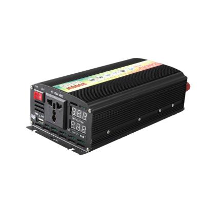 China Power Inverter 12/24/48V To 220V LED Display Dual Power Converter Protection Multi Display Modified Inverter 2000w 215*120*70 for sale