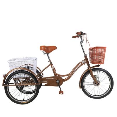 China 2021 human powered three wheel pedal three wheels vintage adults vehical cheap human powered tricycles with tricycle basket for sale for sale