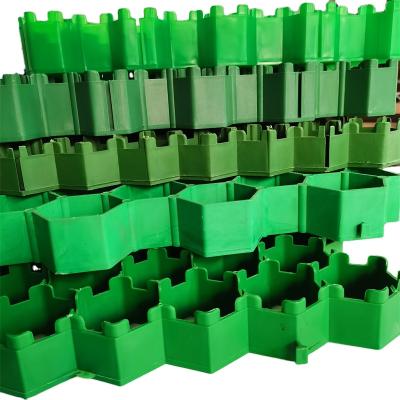 China Contemporary HDPE Plastic Grass Grating For Parking Lots Plastic Long Honeycomb Grass Grating for sale