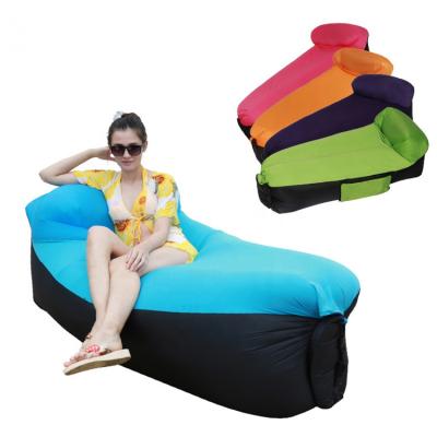 China Just Fill Waterproof Air 210T Polyester Inflatable Sofa Bed Outdoor Air Sofa Bed Camping for sale