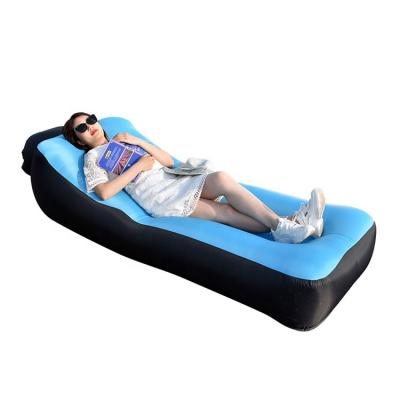 China Just Fill Comfortable Inflatable Lounge Camping Beach Air Lazy Sleeping Bag for sale