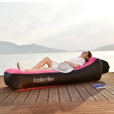 China Wholesale New Design Banana Air Bed Sofa Inflatable Sofa Hammock Just Fill Air for sale