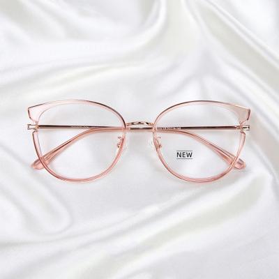 China Reading playing Ace myopia ultra-light transparent anti-blue light glasses frame personality cat ear glass female frame for sale