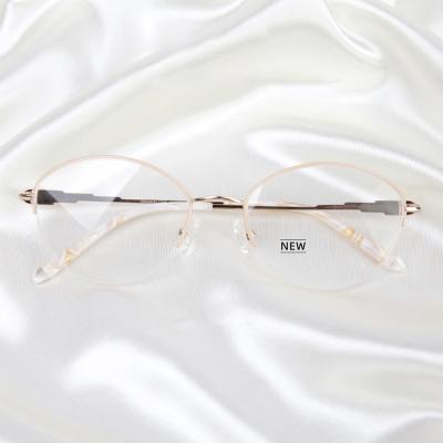 China Myopia optical sight titanium lightness optical frame glass optical frame blue light female frame anti fatigue for sale