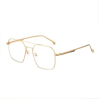 China Reading Playing Light Blue Glass Optical Frame Male Classic Pilot Frame Anti Glass Retro for sale