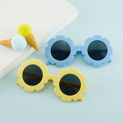 China New shading/deocoration trend children's sunglasses frosted frame UV400 glass baby boys and girls round sunglasses for sale