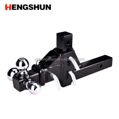 China Trailer Parts High Performance Adjustable ChromeTri-Ball Hitch With Pintle Hook for sale