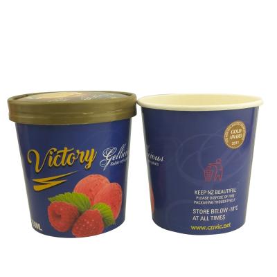 China Logo Large Capacity Disposable Takeaway Customized Wholesale Disposable Packaged Ice Cream Cup With Lids for sale