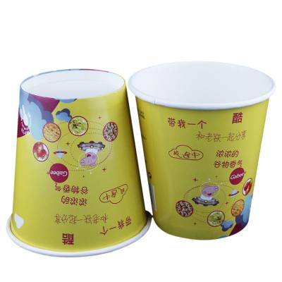 China Disposable High Quality Printing Logo Tea Coffee Paper Cup With Paper Lid for sale