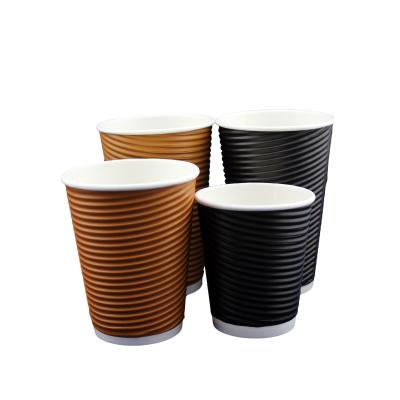 China Disposable Manufacturer 8oz 12oz Customized Coffee Cup Lidded Disposable Paper Cup for sale