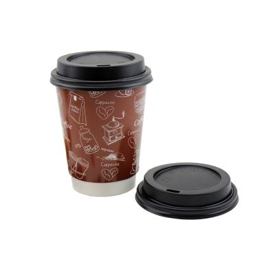 China Wholesale 8oz 280ml Disposable Custom Coffee Cup Sleeve Printing Coffee Paper Cups With Lids for sale