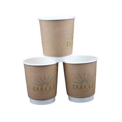 China Double Wall Disposable Coffee 8oz Custom Printed Disposable Eco Friendly Paper Cup for sale