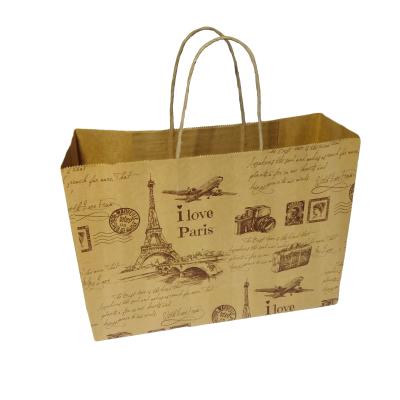 China Factory Direct Wholesale Disposable Custom Printed Cheap Kraft Paper Bags for sale