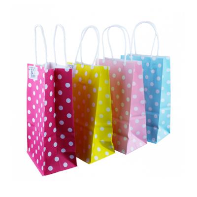 China Custom Size Disposable Food Shooping Cheap Paper Bag With Handle for sale