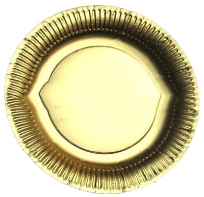 China Disposable Gold Paper Plate for sale