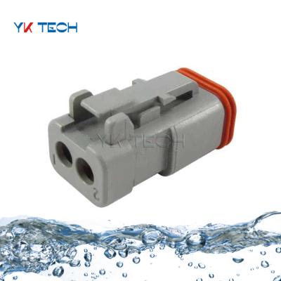 China Auto Connector DT06-2S-E003 Sealing Wire Plug Seal 2 Pin Waterproof Crimp Terminal Wire Automotive Connector for sale