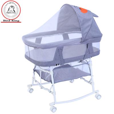 China Indoor Baby Sleeper Bed, Portable Mobile Newborn Bed with Rollers, Foldable Baby Crib Bird King Y-0001 for sale